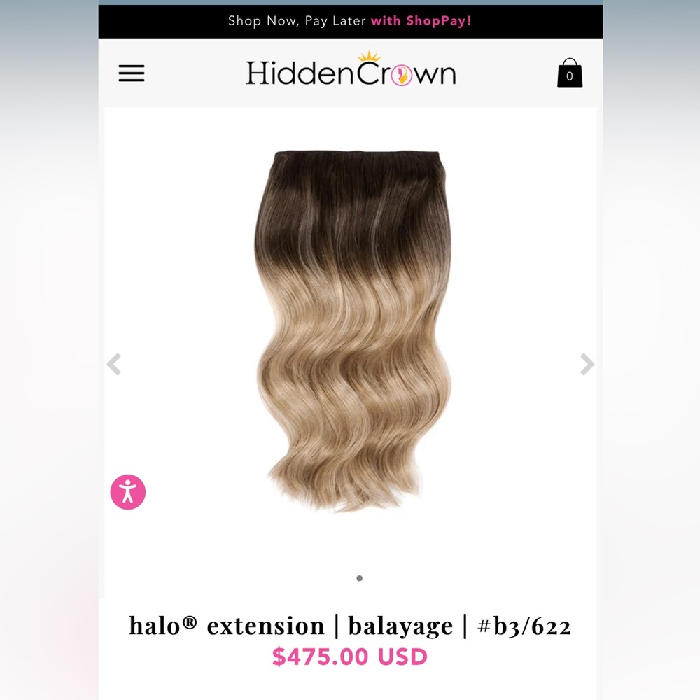 Halo Hair Extension in Brown and Blonde